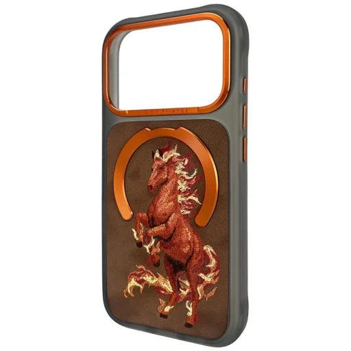  iPhone 18 Pro / iPhone 17 Pro narancssárga Nimmy Magnetic Fantasy Animal MagSafe hátlap tok - 3
