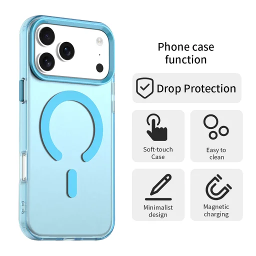 iPhone 18 Pro / iPhone 17 Pro kék Techsuit CandyCase MagSafe tok - 6