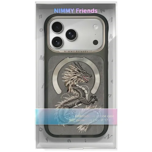iPhone 18 Pro / iPhone 17 Pro sivé puzdro Nimmy Magnetic Fantasy Animal MagSafe - 8