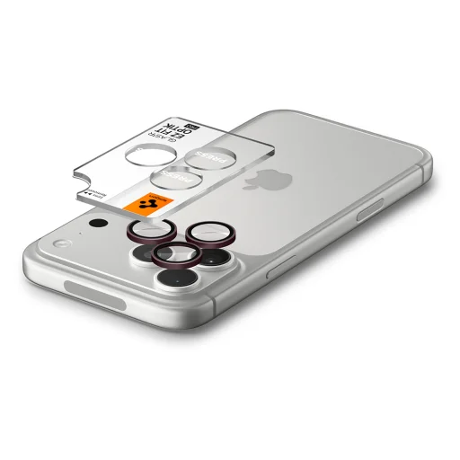 Apple iPhone 18 Pro / iPhone 18 Pro Max tmavočerešňové Spigen Optik.tR EZ Fit Pro ochranné sklo na kameru, 2 ks - 4
