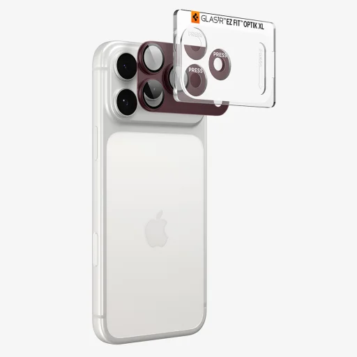 iPhone 18 Pro tmavočerešňové Spigen Optik.tR EZ Fit Pro XL ochranné tvrdené sklo na fotoaparát (AGL12036) - 2