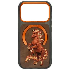  iPhone 18 Pro Max / iPhone 17 Pro Max narancssárga Nimmy Magnetic Fantasy Animal MagSafe tok