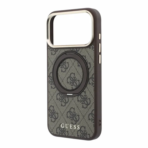 Apple iPhone 18 Pro Max hnedý Guess 4G Ring Stand MagSafe zadný kryt z umelej kože - 5