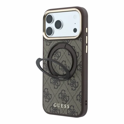 Apple iPhone 18 Pro Max hnedý Guess 4G Ring Stand MagSafe zadný kryt z umelej kože - 2