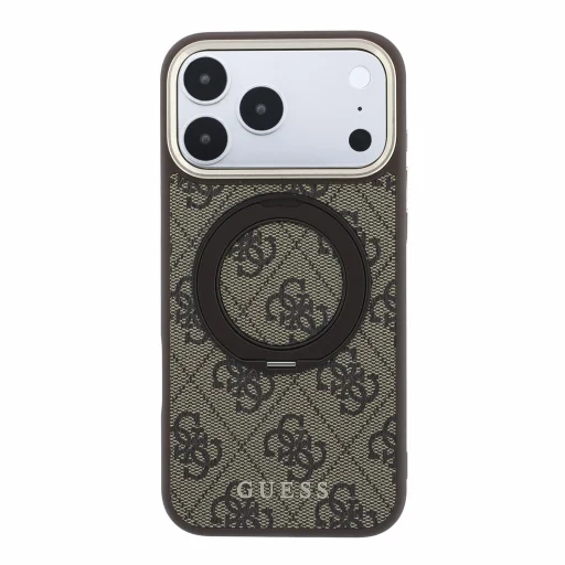 Apple iPhone 18 Pro Max hnedý Guess 4G Ring Stand MagSafe zadný kryt z umelej kože - 3