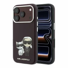  iPhone 18 Pro Max bordó Karl Lagerfeld Semi Wrap Smooth Sketch Bodies MagSafe hátlap tok