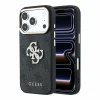  iPhone 18 Pro fekete Guess PU 4G Strass Metal Logo hátlap tok thumbnail