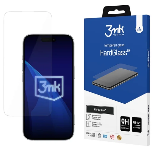 Apple iPhone 18 Pro / iPhone 17 Pro / iPhone 17 / iPhone 16 Pro 3mk HardGlass tvrdené sklo na displej, transparentná sklenená fólia - 1