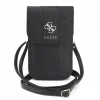 Guess PU 4G Peony Stripe Metal Logo taška na telefón cez rameno - čierna thumbnail