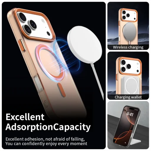  iPhone 18 Pro / iPhone 17 Pro narancssárga Techsuit CandyCase MagSafe tok - 3