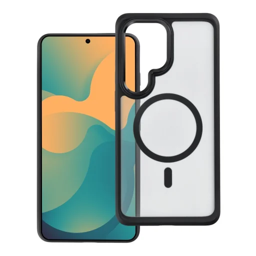Samsung Galaxy A27 / A36 / A37 / A56 čierny ochranný kryt Forcell F-Protect Smoke Hybrid Premium Lite kompatibilný s MagSafe - 1