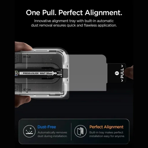  iPhone Duo Spigen Glass.tR EZ Fit Pro HD betekintésgátló edzett üveg kijelzővédő, 2 db-os csomag - 6