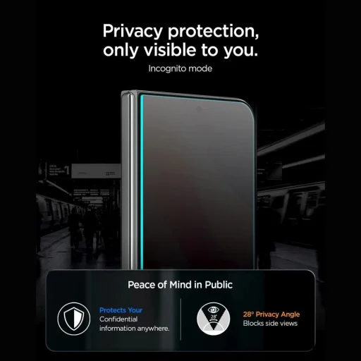  iPhone Duo Spigen Glass.tR EZ Fit Pro HD betekintésgátló edzett üveg kijelzővédő, 2 db-os csomag - 2
