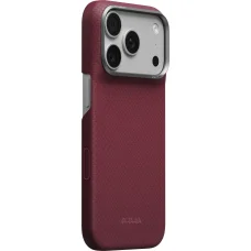  iPhone 18 Pro / 17 Pro bordó Pitaka Edge Case Argyle védőtok