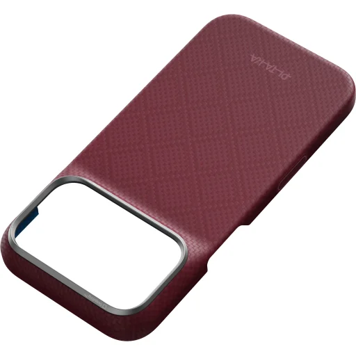  iPhone 18 Pro / 17 Pro bordó Pitaka Edge Case Argyle védőtok - 2