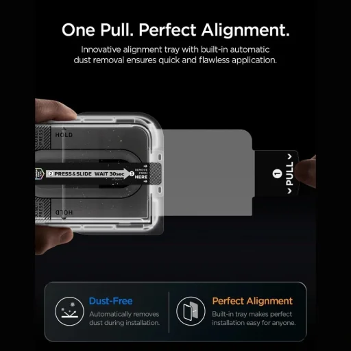  iPhone Duo Spigen GLAS.tR EZ Fit Pro HD edzett üveg kijelzővédő, 1 db - 3