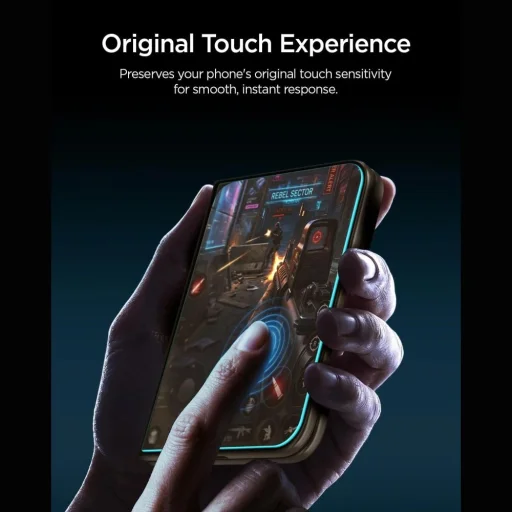 iPhone Duo Spigen GLAS.tR EZ Fit Pro HD edzett üveg kijelzővédő, 1 db - 5