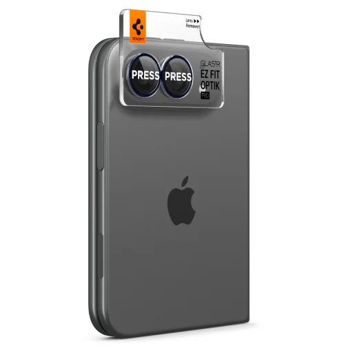 iPhone Duo Čierne Spigen Glass tR EZ Fit Optik Pro ochranné tvrdené sklo na šošovku fotoaparátu, 2 ks - 6