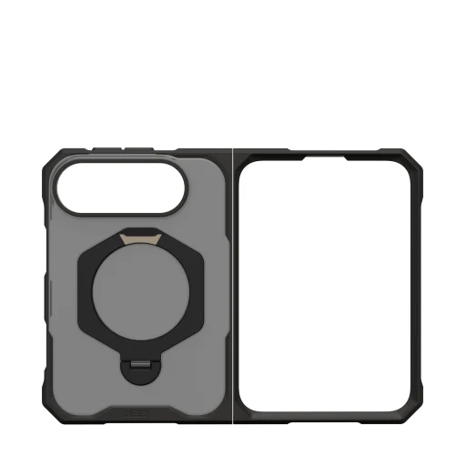 Popolavosivé ochranné puzdro UAG Mouve XTE pre iPhone Duo so stojanom - 1