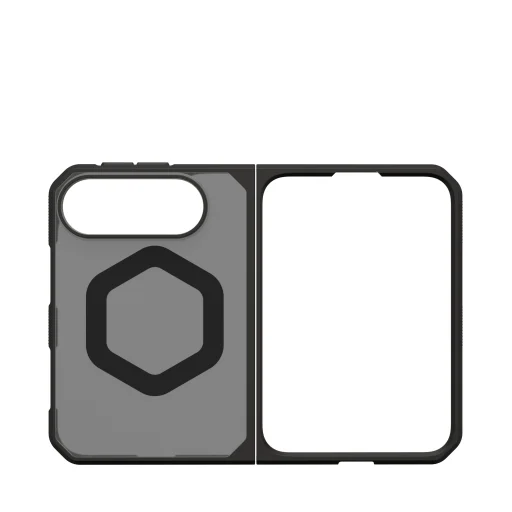 Popolavosivý ochranný kryt UAG Mouve MagSafe pre iPhone Duo - 1