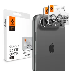 iPhone Duo biele Spigen Glass tR EZ Fit Optik Pro ochranné tvrdené sklo na kameru, 2 ks