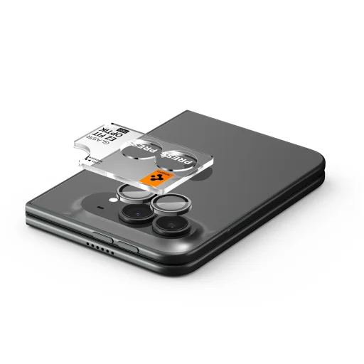 iPhone Duo biele Spigen Glass tR EZ Fit Optik Pro ochranné tvrdené sklo na kameru, 2 ks - 5