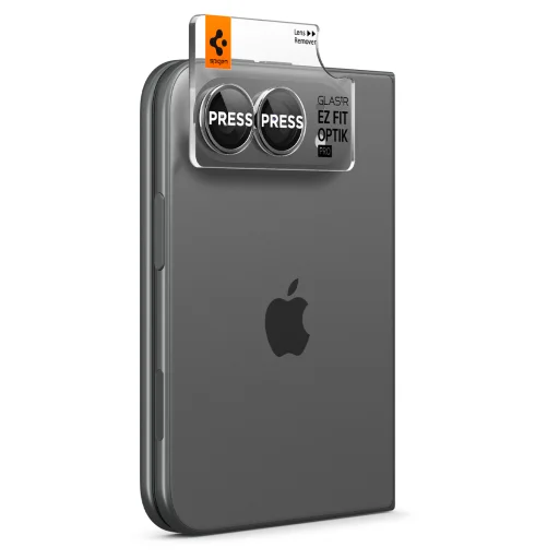 iPhone Duo biele Spigen Glass tR EZ Fit Optik Pro ochranné tvrdené sklo na kameru, 2 ks - 6