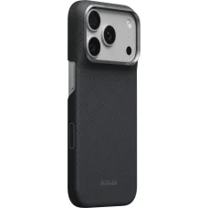  iPhone 18 Pro / 17 Pro bazaltfekete Pitaka Edge Case Argyle aramid szálas MagSafe védőtok