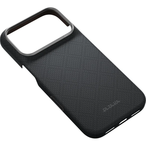 iPhone 18 Pro / 17 Pro bazaltovo čierny Pitaka Edge Case Argyle ochranný kryt z aramidových vlákien MagSafe - 6