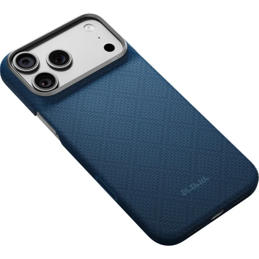 iPhone 18 Pro Max / 17 Pro Max nočné modré aramidové puzdro Pitaka Edge Case Argyle MagSafe - 5