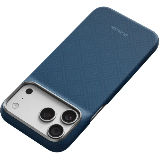 iPhone 18 Pro Max / 17 Pro Max nočné modré aramidové puzdro Pitaka Edge Case Argyle MagSafe - 6