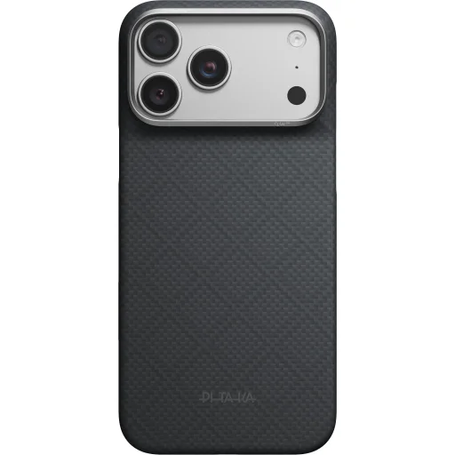 iPhone 18 Pro Max / 17 Pro Max Pitaka Edge Case Argyle MagSafe ochranný kryt z aramidových vlákien, bazaltová čierna - 7