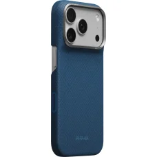 iPhone 18 Pro / 17 Pro polnočná modrá Pitaka Edge Case Argyle ochranný kryt z aramidových vlákien s podporou MagSafe