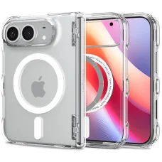  Apple iPhone Duo átlátszó fehér Spigen Ultra Hybrid Pro MagSafe tok
