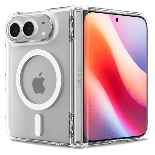 Apple iPhone Duo átlátszó fehér Spigen Ultra Hybrid Pro MagSafe tok - 2
