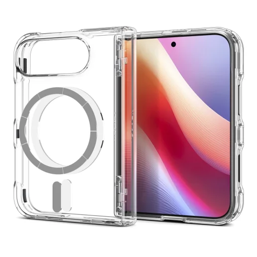  Apple iPhone Duo átlátszó fehér Spigen Ultra Hybrid Pro MagSafe tok - 3