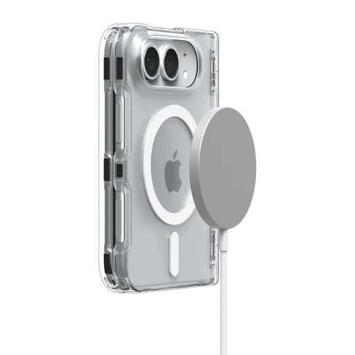  Apple iPhone Duo átlátszó fehér Spigen Ultra Hybrid Pro MagSafe tok - 9
