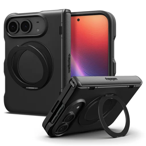  iPhone Duo fekete Spigen Slim Armor Pro S MagSafe védőtok - 2
