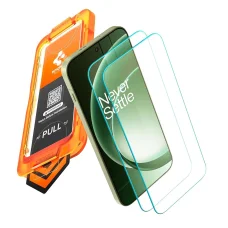  OnePlus 15R átlátszó Spigen Glas.tR Align Master S kijelzővédő edzett üveg, 2 db üvegfólia