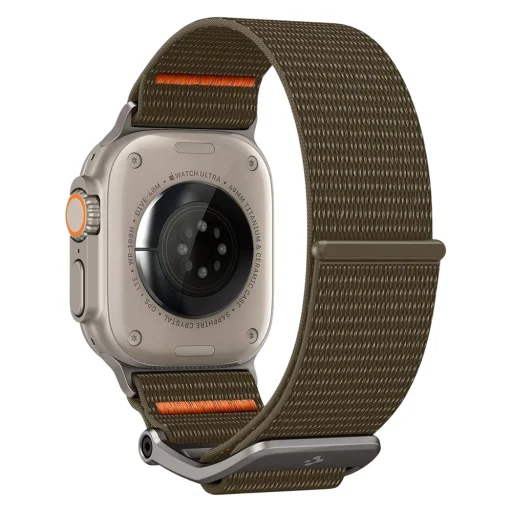 Apple Watch 1/2/3/4/5/6/7/8/9/10/SE/SE 2/Ultra/Ultra 2/3/4 (42/44/45/46/49 mm) khaki remienok pre inteligentné hodinky Spigen DuraPro Flex - 2