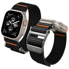 Apple Watch 1/2/3/4/5/6/7/8/9/10/SE/SE 2/Ultra/Ultra 2/3/4 (42/44/45/46/49 mm) čierny remienok pre inteligentné hodinky Spigen DuraPro Flex (AMP05981)