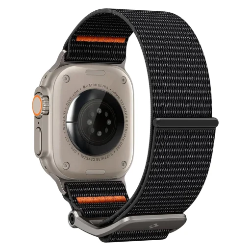 Apple Watch 1/2/3/4/5/6/7/8/9/10/SE/SE 2/Ultra/Ultra 2/3/4 (42/44/45/46/49 mm) čierny remienok pre inteligentné hodinky Spigen DuraPro Flex (AMP05981) - 2