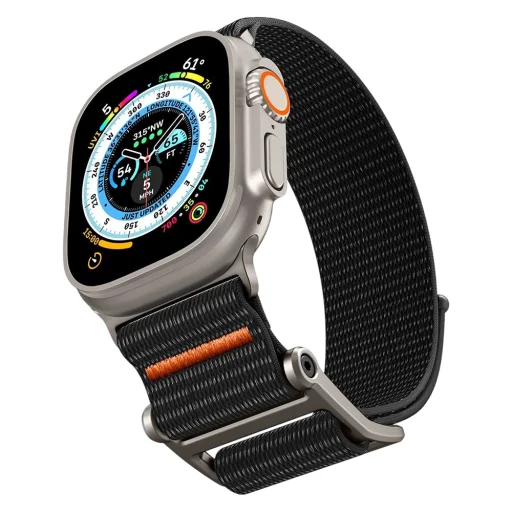 Apple Watch 1/2/3/4/5/6/7/8/9/10/SE/SE 2/Ultra/Ultra 2/3/4 (42/44/45/46/49 mm) čierny remienok pre inteligentné hodinky Spigen DuraPro Flex (AMP05981) - 7