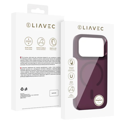  iPhone 18 Pro Max lila Liavec Cloudy Case fém kamerakeretes védőtok - 5