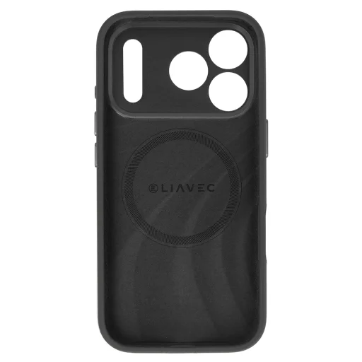 iPhone 18 Pro čierne puzdro Liavec Silk Shield s kovovým rámom kamery - 4