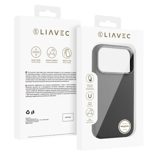 Apple iPhone 18 Pro čierne silikónové puzdro Liavec Silky Case s kovovým rámčekom kamery - 5