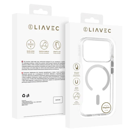 Sivé ochranné puzdro Liavec Pure pre iPhone 18 Pro Max s tlačidlom na ovládanie kamery - 5