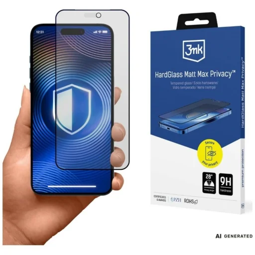 Apple iPhone 18 Pro Max 3MK HardGlass Matt Max Privacy matné privátne tvrdené sklo - 1