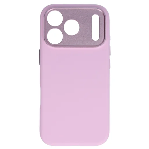iPhone 18 Pro Max ružové silikónové puzdro Liavec Silk Shield s kovovou ochranou fotoaparátu - 3