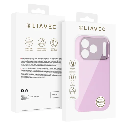 iPhone 18 Pro Max ružové silikónové puzdro Liavec Silk Shield s kovovou ochranou fotoaparátu - 5